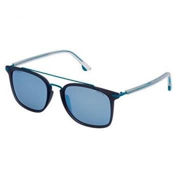 Unisex Blue Metal Sunglasses Police SPL58354M20P (54mm) with UV Protection