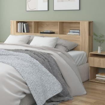 Mueble cabecero color roble Sonoma 200x18,5x104,5 cm Marrón