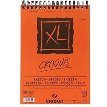 Lote de 5 bloc espiral de 120 hojas XL® Croquis A4 90 g/m², liso marfil
