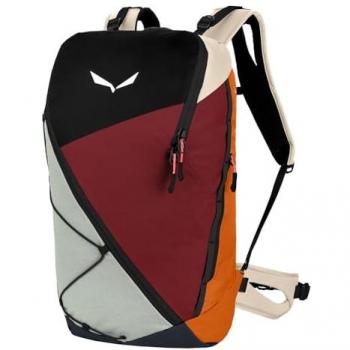 Mochila de senderismo Salewa Puez 23L para mujer, multicolor rojo negro gris, material poliéster