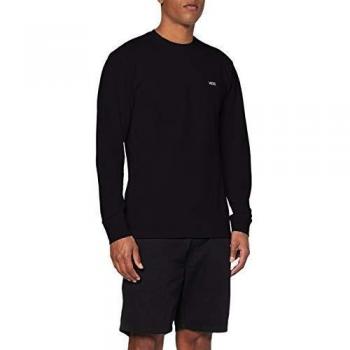 Vans Left Chest Hit LS Camiseta, Blanco Y Negro, XXL para Hombre