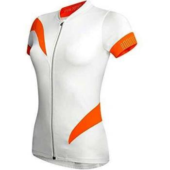 rh+ Absolute W Jersey FZ, Apparel Bike Mujer, White-Orange, L