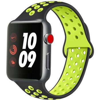 ATUP Compatible con para Apple Watch Correa de 38mm 40mm 42mm 44mm, Correa de Reloj de Repuesto de Silicona Suave Compatible con para iWatch Serie 1/2/3/4
