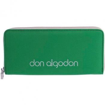 Don Algodón - Cartera Mónica para Mujer, Color Verde con Cremallera y Tarjetero, Modelo V2921 005
