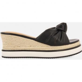 Sandalias de cuña de mujer tipo pala con detalle de nudo