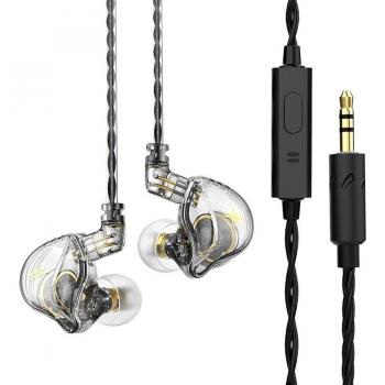 Auriculares Inalámbricos QKZ ZXT EDX PRO, Monitores de Oído Dinámicos HIFI con Graves Potentes y Cancelación de Ruido para Deportes, Modelo ES4 ZST X ED9