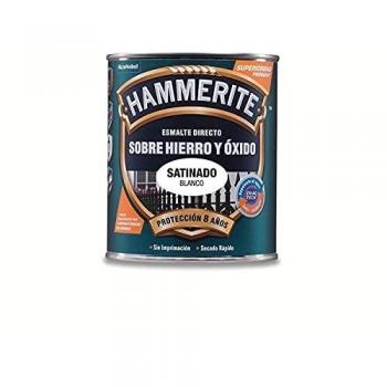 BRUGUER HAMMERITE Esmalte Liso Satinado Blanco 250 ML, Negro