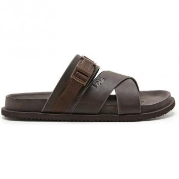 Sandalias de hombre Lois 86092 con tiras de sujeción y cierre ajustable en color marrón
