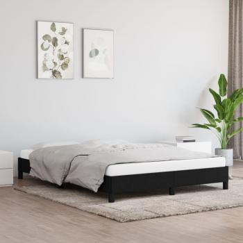 Cama de tela negra 140x190 cm sin colchón Vidaxl