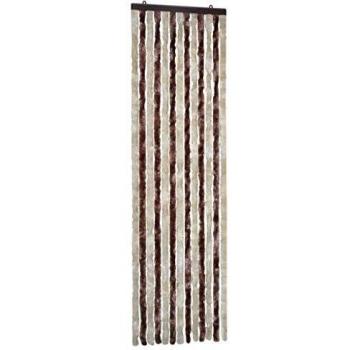 Cortina mosquitera color marrón claro con malla anti insectos marca VidaXL (56x185 cm)