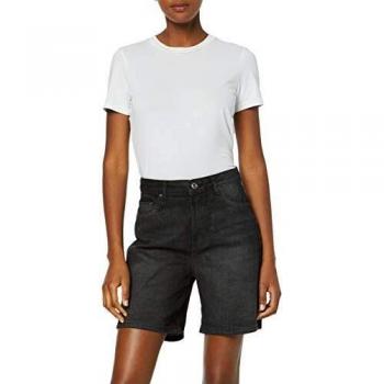 PIECES Pcleah Mom HW Shorts Bl615-ba Pantalones Cortos, Negro