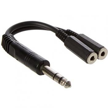 Cable Adaptador Estéreo Macho a 2 x Mono Hembra Mini Jack