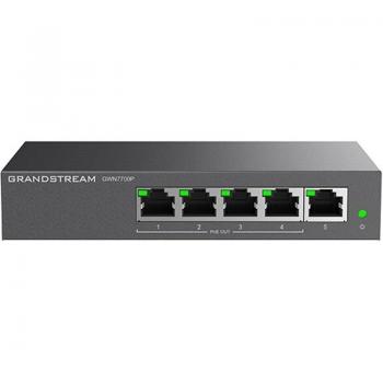 Grandstream GWN7700P 5-Port Unmanaged Gigabit Ethernet Switch with 4 PoE Ports