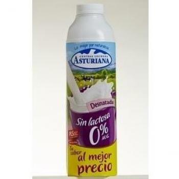 ASTURIANA leche desnatada 0% M.G. sin lactosa envase 1 lt