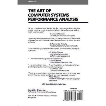 Computer Systems Performance Analysis: Techniques for Measurement, Simulation, and Modeling (Hardcover Edition)