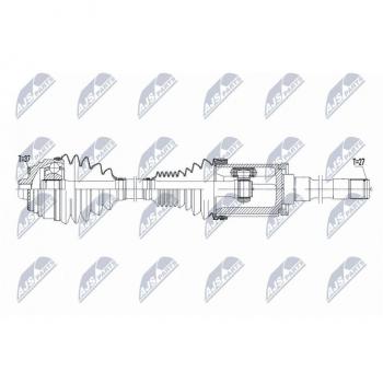 Árbol de transmisión NTY NPW-BM-178 para BMW, compatible con 31608664676 y 31608683334