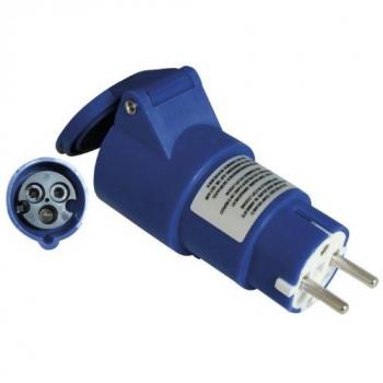 Adaptateur femelle CEE 17 - mâle Schuko - 200 V - 16 A