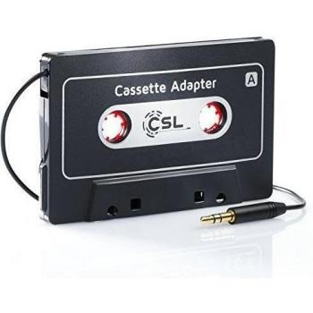 CSL - HQ Adaptador para autorradio de casetes AUX | adaptador para casetes del automóvil| clavija de conexión 3,5 mm | para reproductor iPod, iPhone, Discman, mp3, CD, MD o DAT, móviles, Smartphone, Tablets - PCs