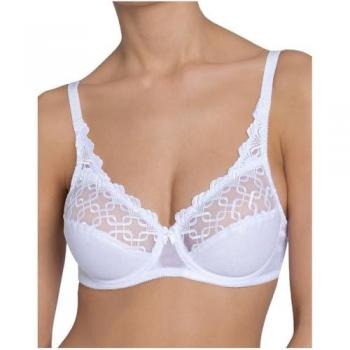 Triumph Letizia White Underwire Bra, Cup D, Size 100