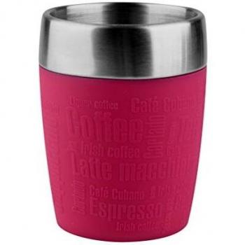 Tefal Travel - Taza de Acero Inoxidable, Acero Inoxidable, Rosa, 200 ml