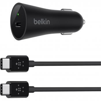 Belkin F7U004bt04-BLK - Cargador para coche USB-C con cable USB-C de 1,2 m compatible con  Samsung S8 y S8+,