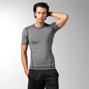 Reebok WOR SL SS SLD Comp - Camiseta para mujer, color gris, talla 5-6