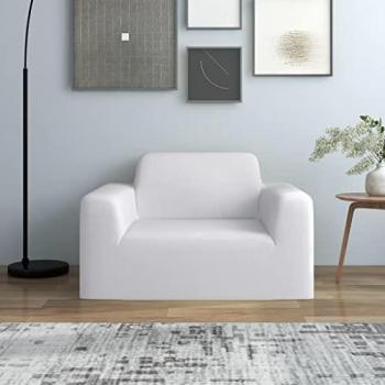 Funda Elástica para Sillón de Poliéster Jersey en Color Antracita, Blanco y Crema - Resistente a Manchas, Derrames y Pelos de Mascotas