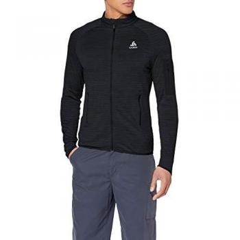 Odlo midlayer full zip steamblack melange jersey para hombre hombre 54191215015 black melange s