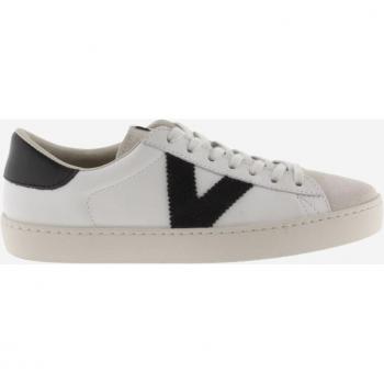 Victoria Berlin Zapatillas de piel unisex con piezas en contraste y puntera de serraje