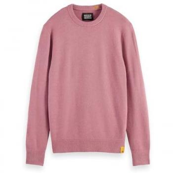 Men's Regular Fit Soft Knit Crewneck Sweater - Cadillac Pink - Size M - Wool/Nylon