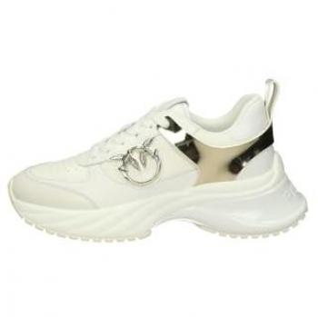 Zapatillas de mujer tipo running bajas Pinko con suela chunky en color blanco, talla 39 EU