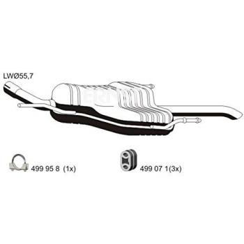 Silenciador trasero ERNST 054041 para OPEL Zafira A