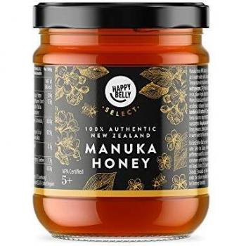 Marca Amazon - Happy Belly Select Miel de manuka 5+, 340gr - MGO 83