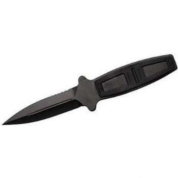 Herbertz Stiefelmesser, brüniert, Nylonscheide,