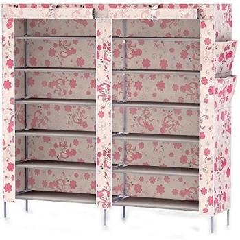 Katomi 12 niveles de zapatos rack con cubierta de polvo Closet gabinete de almacenamiento Organizador