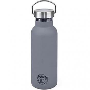 IRIS BARCELONA - Botella Termo Acero Inoxidable Tierra, Color Gris, 500 ml | Botella Inox Termo 15 horas Frio y 9 horas Caliente | BPA Free | Libre BPA