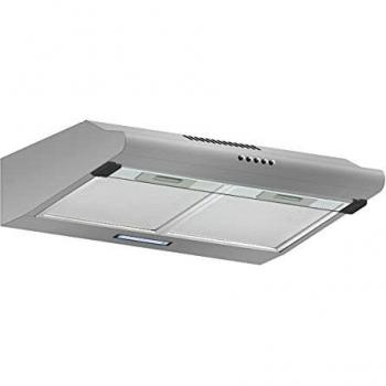 Campana Extractora Bajo Mueble Respekta CH 1259 IXCN 60 cm, Acero Inoxidable, 3 Niveles de Potencia, Iluminación LED, Función de Recirculación y Extracción