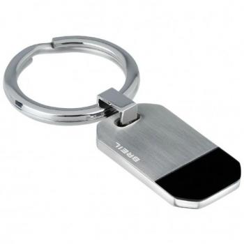 Llavero de acero color colorado para hombre en plata y negro, talla 6.5, sin piedras - Joyería colección BREIL TAILOR Mod. TJ2967