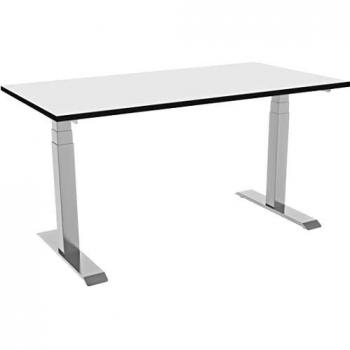 celexon Escritorio eléctrico de Altura Regulable Profesional eAdjust-58123 en Blanco, 58-123 cm - El Paquete Incluye un Tablero HPL de 125x75 cm.