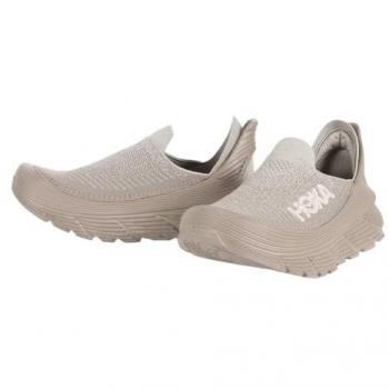 Hoka One One Unisex Recovery Shoes Restore TC in Beige/Oxford Tan
