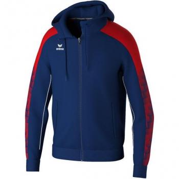 Erima Evo Star Junior Training Jacket with Hood - New Navy/Red, Size 164 cm