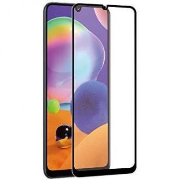 muvit for change Protector Pantalla Samsung Galaxy A31 Vidrio Templado Plano Marco Negro