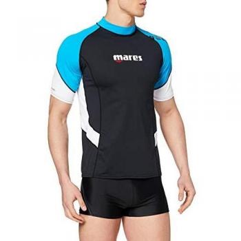 Mares 412540, Maillot de Manga Corta para Hombre, Hombre, Color Azul, tamaño L