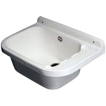 Lavabo Mural de Resina 50x32 cm con Kit de Fijación