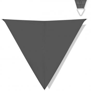 Toldo Vela de Sombra Triangular Premium 360 cm Resistente al Agua Gris con Bolsa de Almacenamiento y Cuerda