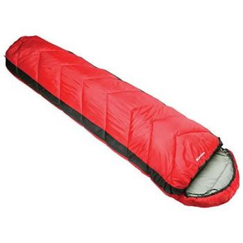 Trespass Doze 3-Season Water Repellent Camping Sleeping Bag - Red - One Size