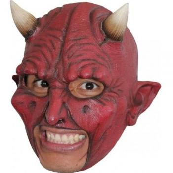 Máscara de demonio con cuernos adulto Halloween