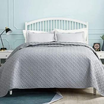 Bedsure Colchas Cama 135 Modernas Gris - Colcha Bouti Fina para Otoño y Invierno, Cubre Cama Multiusos Entretiempo 230x180cm