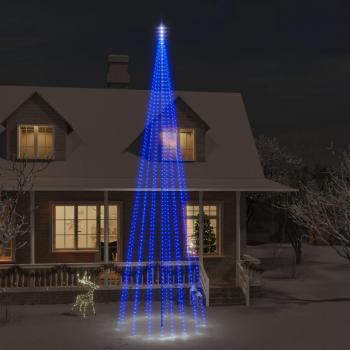 Árbol de Navidad en Asta de Bandera 1134 LED 800 cm Iluminación Color Azul, Blanco Frío y Más