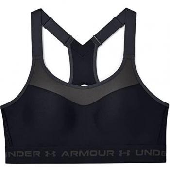 Under Armour Sujetador Deportivo de Alto Impacto Crossback para Mujer, Color Negro, Talla 100/B